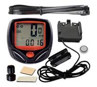 Waterproof Wired Bike Computer - Handlebar Mounted Speedometer, Compact Electronic Analyzer | Big Screen Data Meter With Auto Sweep Function For Racing