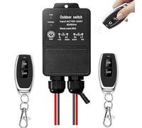 Waterproof Wireless Remote Control Switch 30A Relay Receiver 240V AC for Outdoor Wet Location - Yard Light Water Pump Farm Irrigation Roof Garden Fan Lamp Garage Warehouse