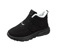 Waterproof+Womens+Boots Sneakers Breathable Flat Casual Shoes Winter Padded Warm Women's Boots Leather Boots (Black, 5.5)