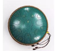 Waterproof Wonder: Bring Musical Joy to Your Garden with a Durable, Customizable 13-Inch 15-Note Rain Drum(Malachite Green)