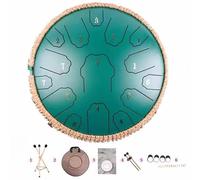 Waterproof Wonder: Bring Musical Joy to Your Garden with a Durable, Customizable 13-Inch 15-Note Rain Drum(Green)