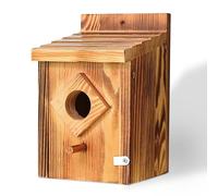 Waterproof Wooden Blue Bird House, Spray Paint Treatment Bluebird Box Houses for Outdoors, Nesting Box for Wrens, Swallows, Finches, Chickadee