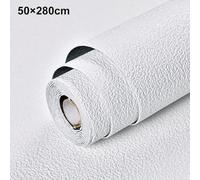 Waterproof XPE Foam Wall Sticker Roll with Soundproof and Moisture-Resistant Design for Bedroom and Living Room Decoration, Washable for Surface, 50cm x 280cm, White