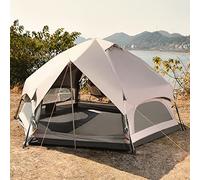 Waterproof Glamping Yurt Tent | Portable Large Pop Up Tent | 4-8 Person Instant Cabin Tent | 4 Season Double Layers Bell Tent Teepee for Adults