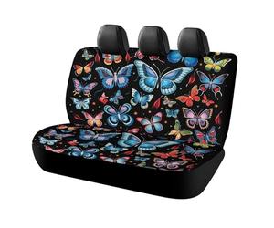 Waterproof Zeeland Butterfly Car Seat Cover Scratchproof Rear Seat Protector Universal Fit Bench Backseat Covers for Suvs Trucks Sedans Vans Pet Dog for Owners & Outdoor Enthusiasts Friendly