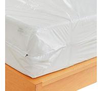 Waterproof Zippered Plastic Mattress Protector Encasement, Vinyl Mattress Bed Cover Proof (Twin Size)