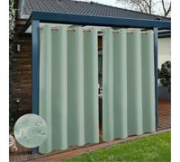 WaterproofCurtains WeatherResistant Indoor/Shade Drapes Light1 Panel Grommet Top 244cm x 183cm SunBlocking Privacy Versatile Use