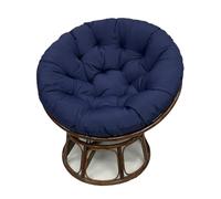 WaterproofCushion Thick Round Moon Chair Pad Tufted Saucer Cushion for Living Room & Hanging Egg Chair Dark Blue 24x24 in Comfort & Style