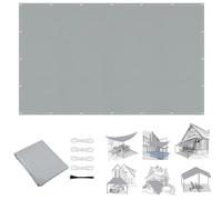 Waterproofe1.2x9m UV Protect 95% Outdoor Canopy for Balcony e with Grommets & Ropes for UltimateProtect