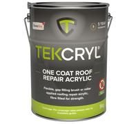 Waterproofing, Leaking ROOF Repair Coating, Grey, Single Coat. TekCryl 5kg Acrylic (5yr Material Warranty)