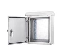 WaterproofOutdoorElectricalEnclosureLockableStainlessSteelHousingforConstructionLightingPowerControl12x10x6.3in(30x25x16cm)