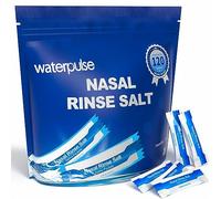 Waterpulse 120 Saline Packets for Neti Pots, Nasal Irrigation System with Sinus Relief, Individually Wrapped Salt Packets for Nasal Wash and Squeeze Bottle
