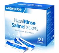Waterpulse Nasal Rinse Salt Packets for Sinusitis, Allergies and Cold Relief - 60 Individually Wrapped Packets