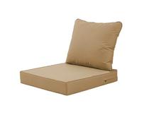 WaterResistant Patio Chair Cushs with Hidden er Side Handle Piping Design NonSlip & LeakProof for Garden Sofa Khaki 20in