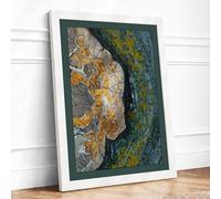 Water's Edge Minimalist Framed Wall Art Print A2 (59.4×42cm) White, Wall Decor for Living Room, Bedroom, Office & Home, Ready to Hang, Art Gift