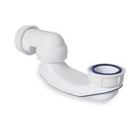 Waters Slim Adjustable Bath Trap, 95mm Low Profile, 50mm Water Seal, Fits 40mm Waste Pipe, Fits Between Bath and Floor, Fast Flow, No Moving Parts, Ideal for Tight Spaces