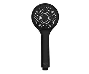Watersaving Shower Head Matte Black Universal Hand Shower with Water-Saving System and 3 Jet Types