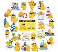 Watersay 27 Pcs Duck Cruise Door Magnets: Playful, Adorable Duck Themed Decor for Cabin Doors, Refrigerators, Cars & More