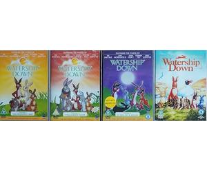 WATERSHIP DOWN 1-4 COMPLETE COLLECTION / 1. VOLUME 1 - THE PROMISED LAND / 2. VOLUME 2 - STRAWBERRY FAYRE / 3. VOLUME 3 - A TALE OF A MOUSE / 4. THE MOVIE = ULTIMATE 4x DVD UK SET