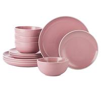 Waterside - 12 Piece Bubble Gum Pink Dinner Set