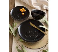 12pc Ebony & Gold Dinner Set