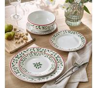 Waterside 12 Piece Porcelain Holly Dinner Set