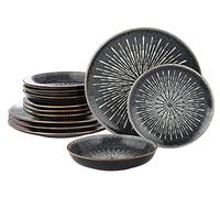 Waterside - 12 Piece Starburst Reactive Glaze Dinner Set