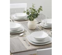 Waterside 12Pc White Porcelain Square Dinner Set