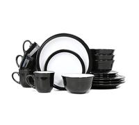 Waterside - 16 Piece Black Camden Dinner Set