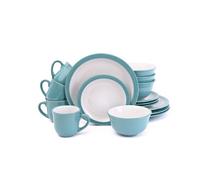 Waterside 16Pc Camden Teal Dinner Set