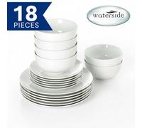 Waterside 18Pc White Coupe Dinner Set