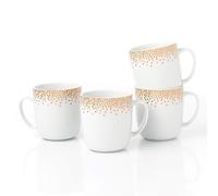 Waterside 4pk Gold Sparkle Porcelain Mugs