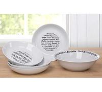 Waterside - 5 Piece Black and White Script Pasta Set