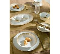 Waterside 50-Piece Gold Sparkle Dinner Set Gold