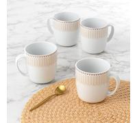 Waterside Radiance Gold Porcelain Mugs, 4-Pack