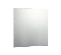 Waterstone Mirrors & Frames LTD 60 x 60cm Square Unframed Bathroom Mirror with Chrome Effect Metal Spring Loaded Clips Wall Hanging Fixings
