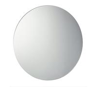 Waterstone Mirrors & Frames LTD 60cm Circular Round Unframed Bathroom Mirror with Chrome Effect Metal Spring Loaded Clips Wall Hanging Fixings