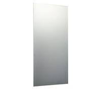 Waterstone Mirrors & Frames LTD 90 x 45cm Rectangle Unframed Bathroom Mirror with Chrome Effect Metal Spring Loaded Clips Wall Hanging Fixings