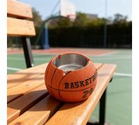 WaterTalk Basketball Design Outdoor Ashtray with Lid - Waterproof Patio Deals, Cigar Ash Tray for Outside, Car Cup Holder & Weed Tray Cool Smoking Accessories for Men