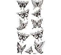 Watertight and sweat fake tattoos sexy black butterfly