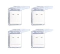 Watertight Electrical Switcher Cover Clear Housing Seamlessly Wall Mounting for Bathroom Kitchen ImpactProof Thin Switcher Cover