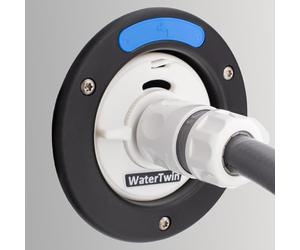 Watertwin Motorhome Water Adapter, Caravan Filling Nozzle Accessories with Double Gardena Connection - Adaptor for 3-Pin D: 78 Tank Cap