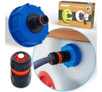 Watertwin Motorhome Water Tank Adapter, Caravan Filling Nozzle Accessories, Water Tank Cap with Double Gardena Connection (Adapter for Fuel Cap IG60 Coarse Thread)