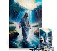 Waterwalking Jesus Teenagers 1000 Piece Jigsaw Puzzle Focus Training Leisure Activity Tight Join Thoughtful Gift (50x75cm)