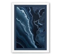 Waterways from Above Modern Framed Wall Art Print A1 (84.1×59.4cm) White, Wall Decor for Living Room, Bedroom, Office & Home, Ready to Hang, Art Gift