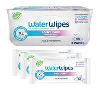 WaterWipes Adult Care Sensitive Body & Intimate Hygiene Wipes, 90 (3 Packs), XL Textured, 99.9% Water-Based Wipes, For Everyday Personal Uses, Packaging May Vary