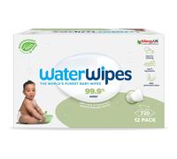 WaterWipes Baby Wipes Sensitive Weaning Biodegradable Unscented, 99.9% Water, 720 Wet Wipes (12 Packs Of 60 Wipes)