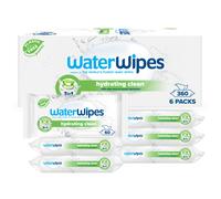 WaterWipes Hydrating Clean Baby Wipes, 360 Wipes (6 Packs), with 99% Water & Aloe Vera Extract, Wet Wipes for Face & Body