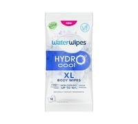 WaterWipes HydroCool Cooling Wipes, XL Body Cleaning Wipe, Stay Fresh & Cool On-the-Go Instant Skin Cooling, Odour & Sweat Removal, Ideal for Gym, Travel & Outdoor Use, 18 Count (1 Pack)