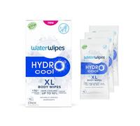 WaterWipes HydroCool Cooling Wipes, XL Body Cleaning Wipe, Stay Fresh & Cool On-the-Go Instant Skin Cooling, Odour & Sweat Removal, Ideal for Gym, Travel & Outdoor Use, 54 Count (3 Packs)
